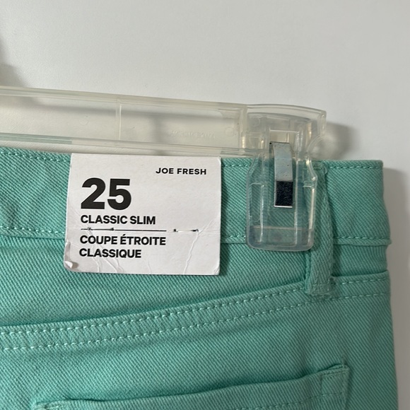 Mid-Rise Mint Green Slim Fit Jeans - Picture 3 of 6